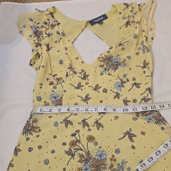 Modcloth Dragonfly Floral Maxi Dress, Open back, Size 2 - Picture 9 of 12